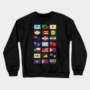 North America Country Flags Set Crewneck Sweatshirt